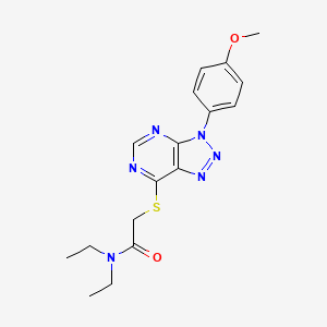 molecular formula C17H20N6O2S B2905167 N,N-diethyl-2-{[3-(4-methoxyphenyl)-3H-[1,2,3]triazolo[4,5-d]pyrimidin-7-yl]sulfanyl}acetamide CAS No. 863500-71-4