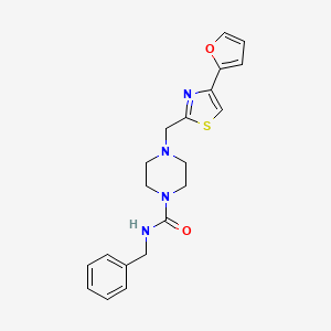 molecular formula C20H22N4O2S B2905178 N-benzyl-4-((4-(furan-2-yl)thiazol-2-yl)methyl)piperazine-1-carboxamide CAS No. 1105238-19-4