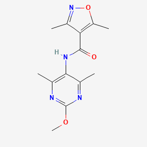 molecular formula C13H16N4O3 B2905242 N-(2-methoxy-4,6-dimethylpyrimidin-5-yl)-3,5-dimethyl-1,2-oxazole-4-carboxamide CAS No. 2329232-33-7