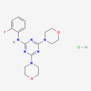 B2905254 N-(2-fluorophenyl)-4,6-dimorpholino-1,3,5-triazin-2-amine hydrochloride CAS No. 1179473-48-3