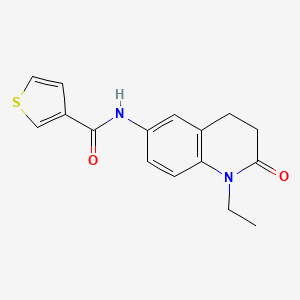 molecular formula C16H16N2O2S B2905257 N-(1-ethyl-2-oxo-1,2,3,4-tetrahydroquinolin-6-yl)thiophene-3-carboxamide CAS No. 1209843-75-3