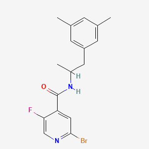 B2905290 2-bromo-N-[1-(3,5-dimethylphenyl)propan-2-yl]-5-fluoropyridine-4-carboxamide CAS No. 1797860-39-9