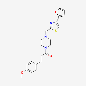 1-(4-((4-(Furan-2-yl)thiazol-2-yl)methyl)piperazin-1-yl)-3-(4-methoxyphenyl)propan-1-one