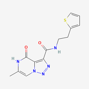 6-methyl-4-oxo-N-[2-(2-thienyl)ethyl]-4,5-dihydro[1,2,3]triazolo[1,5-a]pyrazine-3-carboxamide