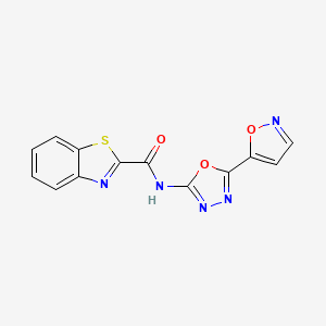 N-(5-(isoxazol-5-yl)-1,3,4-oxadiazol-2-yl)benzo[d]thiazole-2-carboxamide