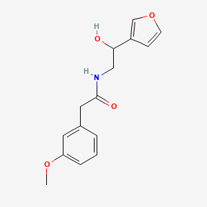 molecular formula C15H17NO4 B2905334 N-[2-(furan-3-yl)-2-hydroxyethyl]-2-(3-methoxyphenyl)acetamide CAS No. 1396683-05-8