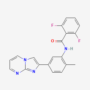 2,6-difluoro-N-(5-imidazo[1,2-a]pyrimidin-2-yl-2-methylphenyl)benzamide