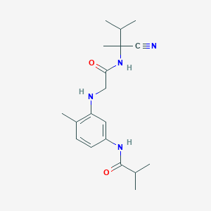 N-[3-({[(1-cyano-1,2-dimethylpropyl)carbamoyl]methyl}amino)-4-methylphenyl]-2-methylpropanamide