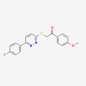 2-[6-(4-Fluorophenyl)pyridazin-3-yl]sulfanyl-1-(4-methoxyphenyl)ethanone