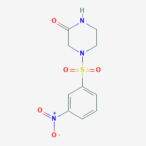 molecular formula C10H11N3O5S B2905365 4-(3-Nitrobenzenesulfonyl)piperazin-2-one CAS No. 1087784-42-6