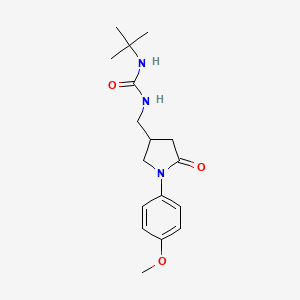 1-(Tert-butyl)-3-((1-(4-methoxyphenyl)-5-oxopyrrolidin-3-yl)methyl)urea