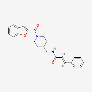 N-((1-(benzofuran-2-carbonyl)piperidin-4-yl)methyl)cinnamamide