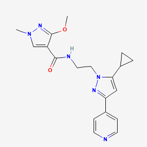 N-(2-(5-cyclopropyl-3-(pyridin-4-yl)-1H-pyrazol-1-yl)ethyl)-3-methoxy-1-methyl-1H-pyrazole-4-carboxamide