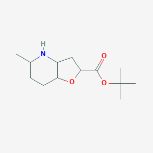 molecular formula C13H23NO3 B2905410 Tert-butyl 5-methyl-2,3,3a,4,5,6,7,7a-octahydrofuro[3,2-b]pyridine-2-carboxylate CAS No. 2248257-11-4