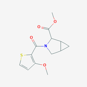 molecular formula C13H15NO4S B2905423 Methyl 3-(3-methoxythiophene-2-carbonyl)-3-azabicyclo[3.1.0]hexane-2-carboxylate CAS No. 1008926-21-3