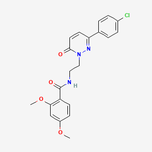 molecular formula C21H20ClN3O4 B2905470 N-(2-(3-(4-chlorophenyl)-6-oxopyridazin-1(6H)-yl)ethyl)-2,4-dimethoxybenzamide CAS No. 921532-06-1