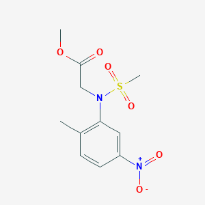 molecular formula C11H14N2O6S B2905477 Methyl N-(2-methyl-5-nitrophenyl)-N-(methylsulfonyl)glycinate CAS No. 713112-12-0