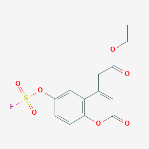 molecular formula C13H11FO7S B2905508 Ethyl 2-(6-fluorosulfonyloxy-2-oxochromen-4-yl)acetate CAS No. 2411309-32-3