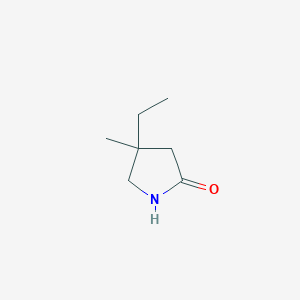 molecular formula C7H13NO B2905525 4-Ethyl-4-methylpyrrolidin-2-one CAS No. 209265-55-4