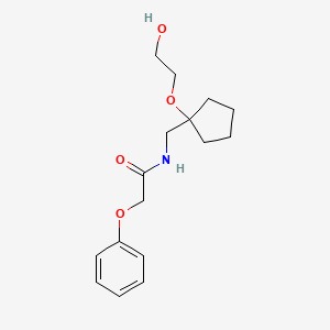 molecular formula C16H23NO4 B2905537 N-((1-(2-hydroxyethoxy)cyclopentyl)methyl)-2-phenoxyacetamide CAS No. 2195875-55-7