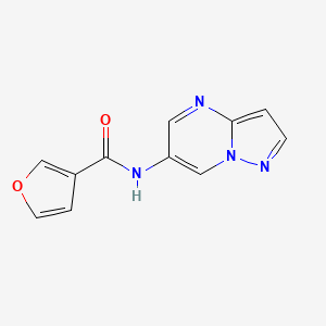 molecular formula C11H8N4O2 B2905538 N-(pyrazolo[1,5-a]pyrimidin-6-yl)furan-3-carboxamide CAS No. 2034474-22-9