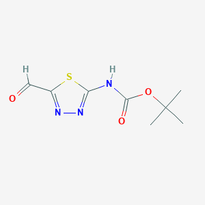 molecular formula C8H11N3O3S B2905550 tert-butyl N-(5-formyl-1,3,4-thiadiazol-2-yl)carbamate CAS No. 2219379-20-9