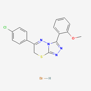 6-(4-chlorophenyl)-3-(2-methoxyphenyl)-7H-[1,2,4]triazolo[3,4-b][1,3,4]thiadiazine hydrobromide