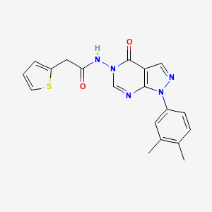 molecular formula C19H17N5O2S B2905570 N-(1-(3,4-dimethylphenyl)-4-oxo-1H-pyrazolo[3,4-d]pyrimidin-5(4H)-yl)-2-(thiophen-2-yl)acetamide CAS No. 899738-56-8