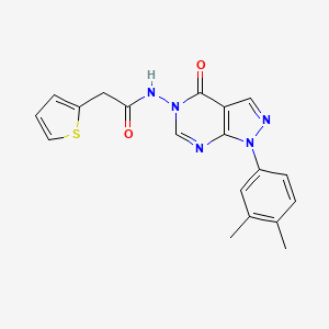 N-(1-(3,4-dimethylphenyl)-4-oxo-1H-pyrazolo[3,4-d]pyrimidin-5(4H)-yl)-2-(thiophen-2-yl)acetamide