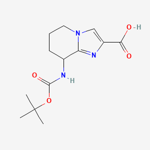 8-[(2-Methylpropan-2-yl)oxycarbonylamino]-5,6,7,8-tetrahydroimidazo[1,2-a]pyridine-2-carboxylic acid