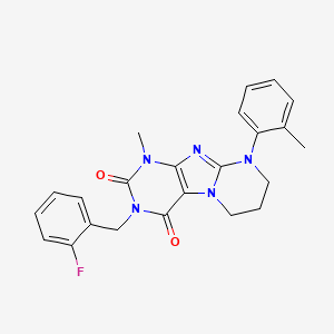 3-[(2-fluorophenyl)methyl]-1-methyl-9-(2-methylphenyl)-7,8-dihydro-6H-purino[7,8-a]pyrimidine-2,4-dione