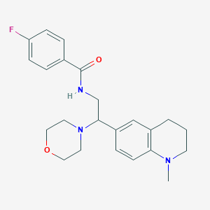 4-fluoro-N-(2-(1-methyl-1,2,3,4-tetrahydroquinolin-6-yl)-2-morpholinoethyl)benzamide