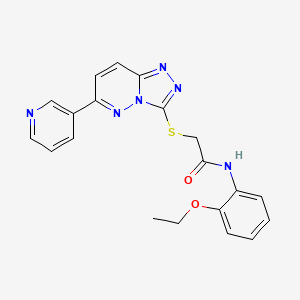 molecular formula C20H18N6O2S B2905585 N-(2-ethoxyphenyl)-2-((6-(pyridin-3-yl)-[1,2,4]triazolo[4,3-b]pyridazin-3-yl)thio)acetamide CAS No. 894057-81-9