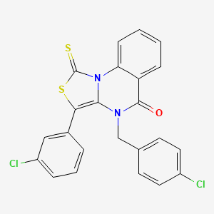 4-(4-chlorobenzyl)-3-(3-chlorophenyl)-1-thioxo-1H-thiazolo[3,4-a]quinazolin-5(4H)-one