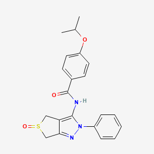 4-isopropoxy-N-(5-oxido-2-phenyl-4,6-dihydro-2H-thieno[3,4-c]pyrazol-3-yl)benzamide