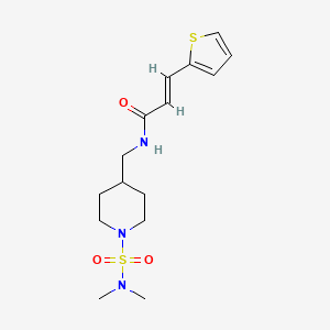 (E)-N-((1-(N,N-dimethylsulfamoyl)piperidin-4-yl)methyl)-3-(thiophen-2-yl)acrylamide