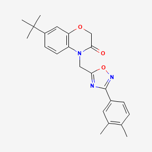 7-(tert-butyl)-4-((3-(3,4-dimethylphenyl)-1,2,4-oxadiazol-5-yl)methyl)-2H-benzo[b][1,4]oxazin-3(4H)-one