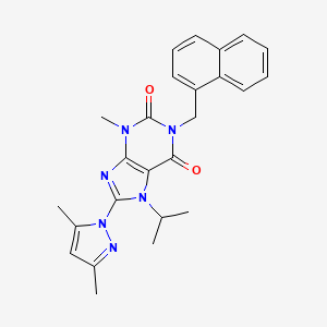 8-(3,5-dimethyl-1H-pyrazol-1-yl)-7-isopropyl-3-methyl-1-(naphthalen-1-ylmethyl)-1H-purine-2,6(3H,7H)-dione