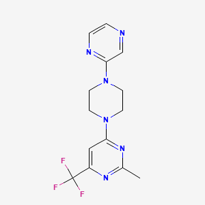 2-Methyl-4-(4-(pyrazin-2-yl)piperazin-1-yl)-6-(trifluoromethyl)pyrimidine