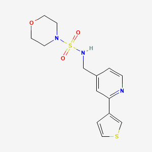 N-((2-(thiophen-3-yl)pyridin-4-yl)methyl)morpholine-4-sulfonamide