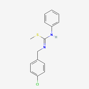1-Chloro-4-({[(methylsulfanyl)(phenylimino)methyl]amino}methyl)benzene