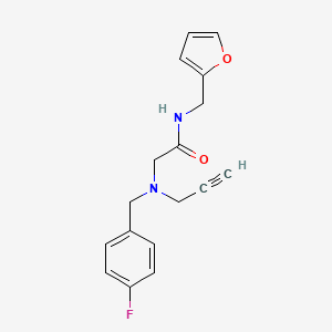 2-{[(4-fluorophenyl)methyl](prop-2-yn-1-yl)amino}-N-[(furan-2-yl)methyl]acetamide