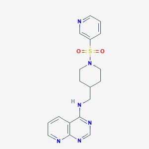 N-[(1-Pyridin-3-ylsulfonylpiperidin-4-yl)methyl]pyrido[2,3-d]pyrimidin-4-amine