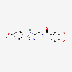 N-((4-(4-methoxyphenyl)-1H-imidazol-2-yl)methyl)benzo[d][1,3]dioxole-5-carboxamide