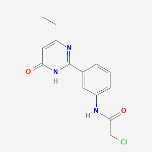 2-Chloro-N-[3-(4-ethyl-6-oxo-1H-pyrimidin-2-yl)phenyl]acetamide