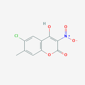 molecular formula C10H6ClNO5 B2905647 6-Chloro-4-hydroxy-7-methyl-3-nitrocoumarin CAS No. 95474-12-7