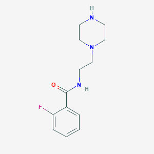 molecular formula C13H18FN3O B2905649 2-fluoro-N-[2-(piperazin-1-yl)ethyl]benzamide CAS No. 883817-27-4