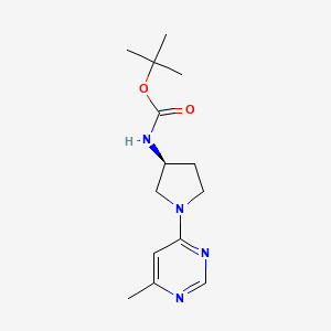 molecular formula C14H22N4O2 B2905651 tert-Butyl N-[(3S)-1-(6-methylpyrimidin-4-yl)pyrrolidin-3-yl]carbamate CAS No. 1365937-35-4