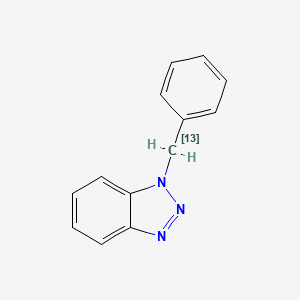 molecular formula C13H11N3 B2905652 1-[Phenylmethyl-13C]-1H-1,2,3-benzotriazole CAS No. 219793-23-4