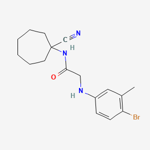 molecular formula C17H22BrN3O B2905653 2-[(4-bromo-3-methylphenyl)amino]-N-(1-cyanocycloheptyl)acetamide CAS No. 1090032-94-2